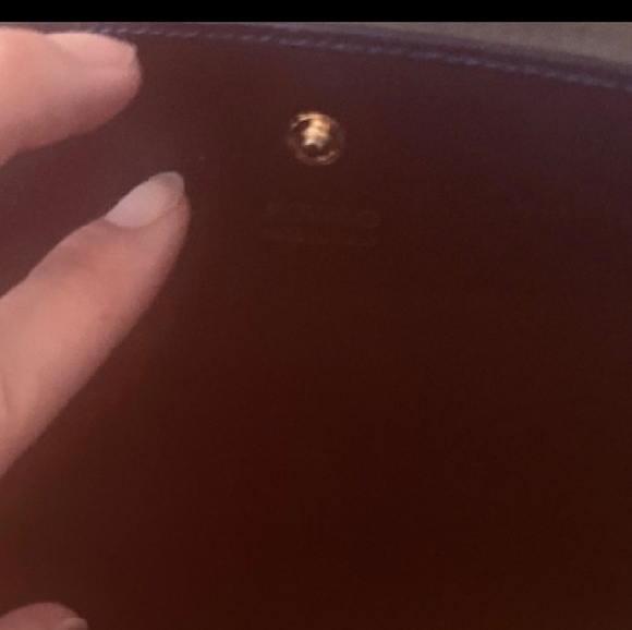 Movado "RARE" Vintage Small Dark Brown Black Cosmetic or Clutch Purse Handbag - Picture 2 of 4